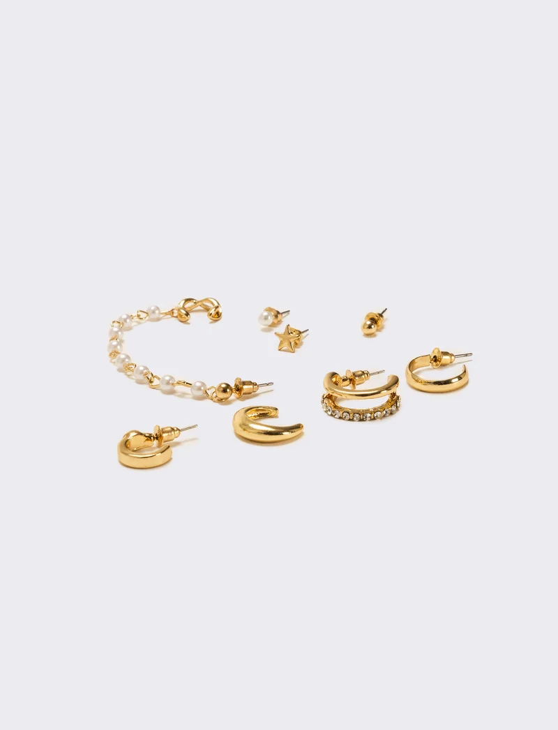 Orecchini 8 pezzi assortiti - Oro