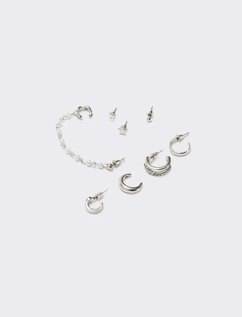 Orecchini 8 pezzi assortiti - Argento