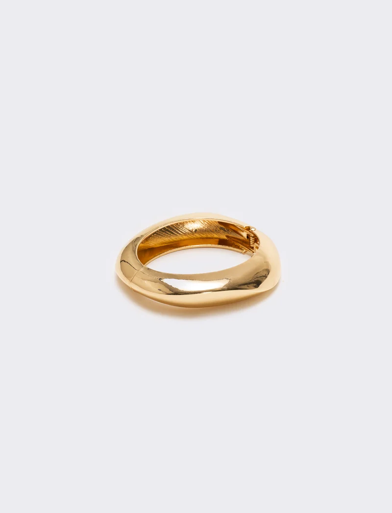 Bracciale rigido chiusura a scatto - Oro