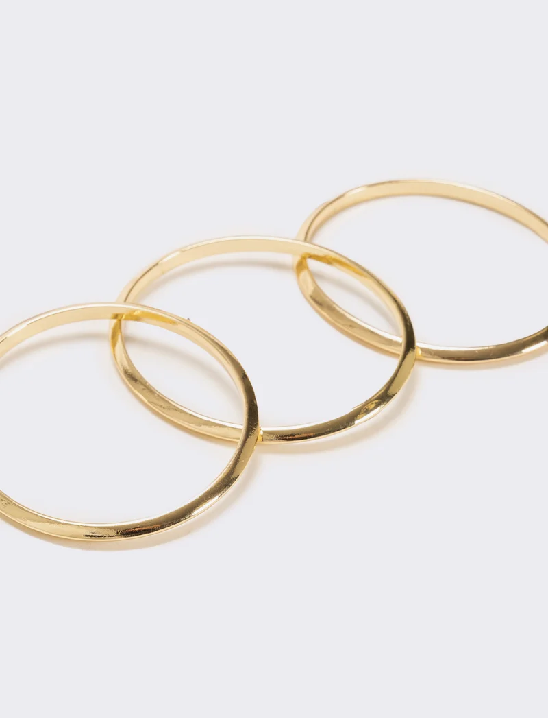 Card 3 bracciali oro argento e rose gold - Oro