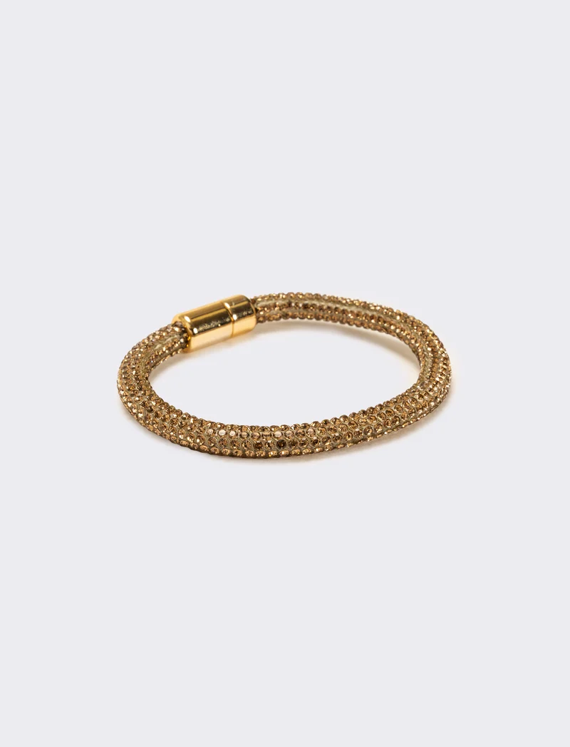 Bracciale strass chiusura a calamita - Bronzo