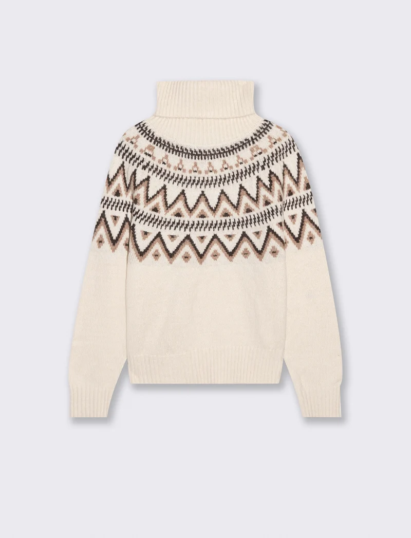 PULLOVER COLLO ALTO - Avorio
