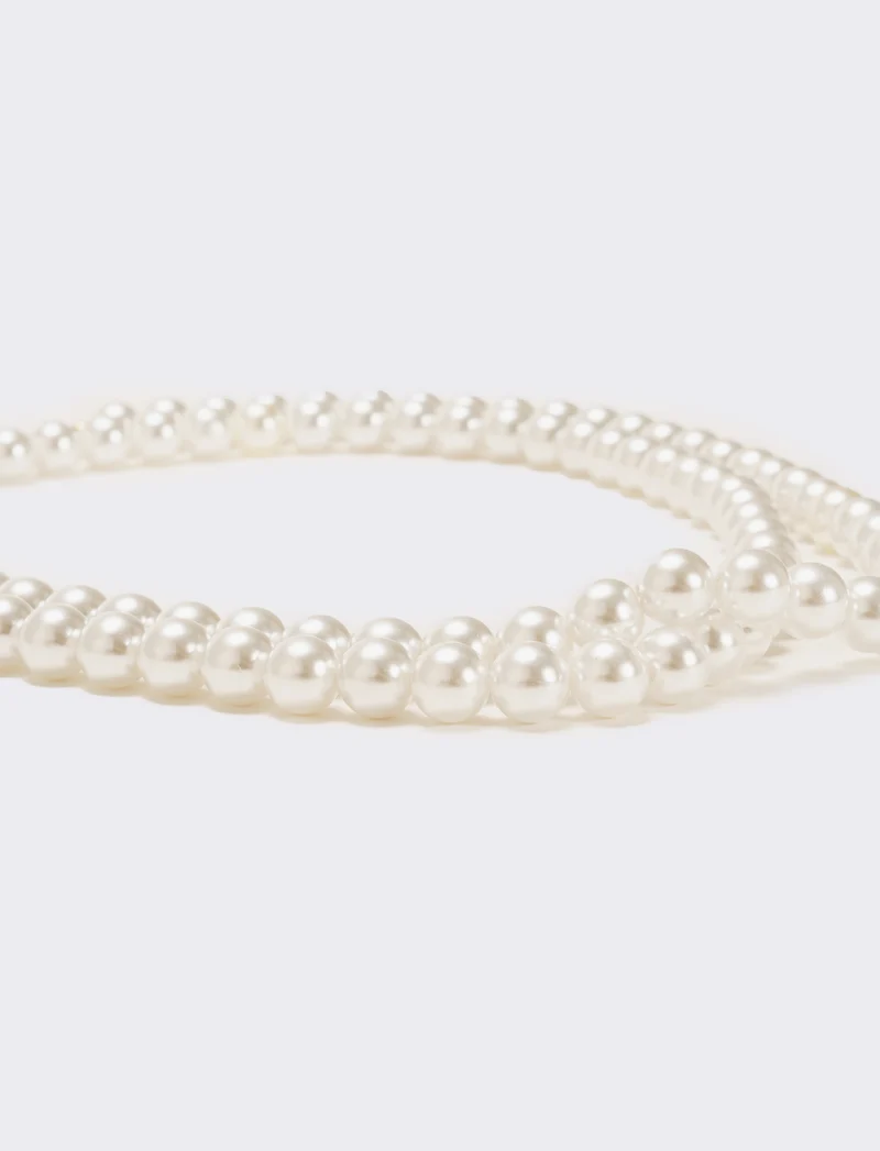 Collana charleston 12mm - Bianco natural