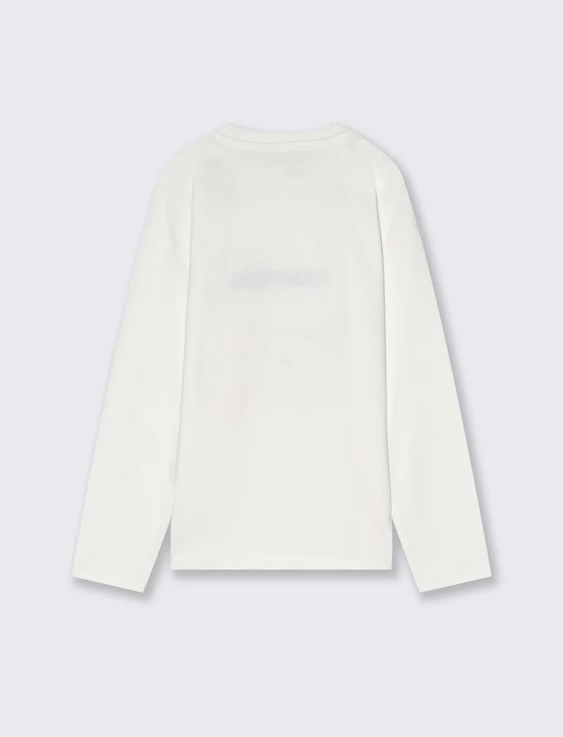 T-shirt con stampa - Bianco latte