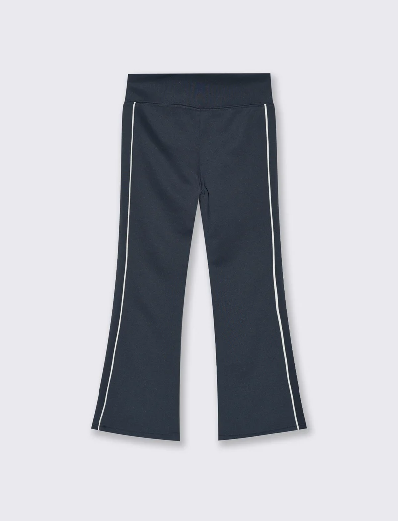 Leggings in tessuto tecnico con profili a contrasto. - Blu