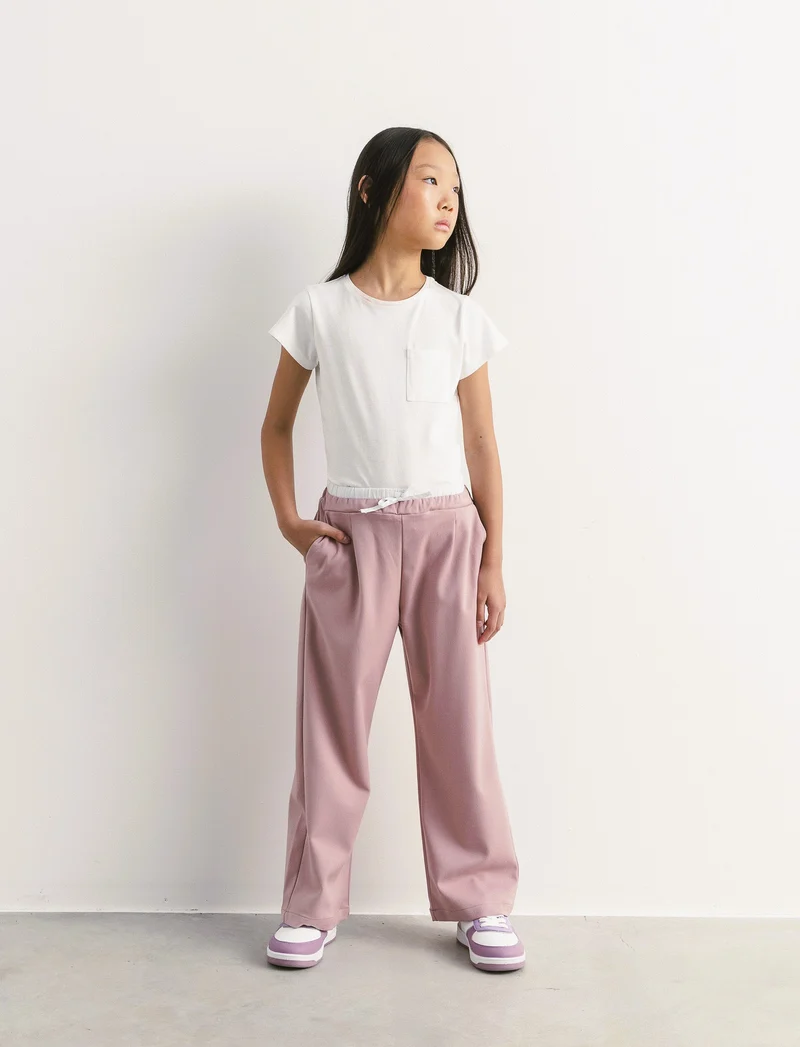 Pantalone gamba ampia - Rosa