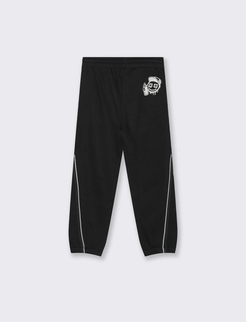 Pantalone Jogger con stampa graffiti - Nero