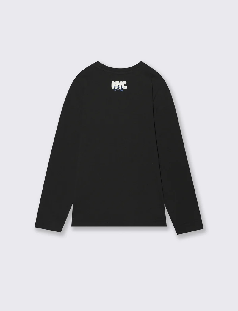 T-shirt maniche lunghe - Nero
