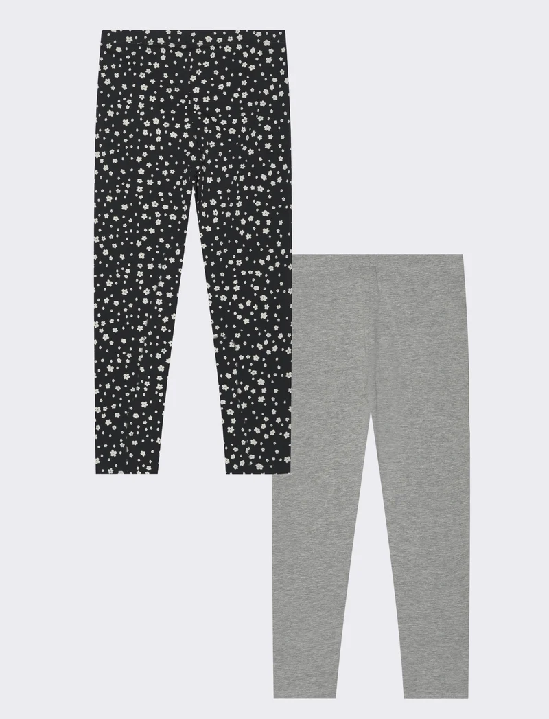 2pack leggings elasticizzati - Grigio mel.