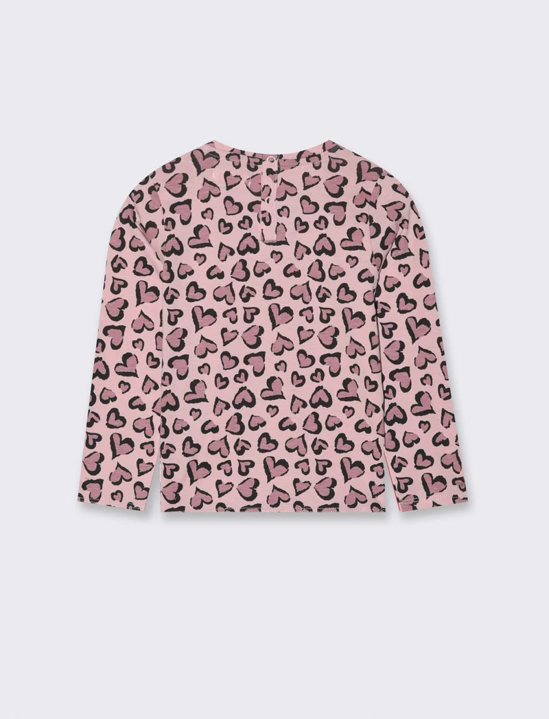 T shirt con fantasia all-over - Rosa