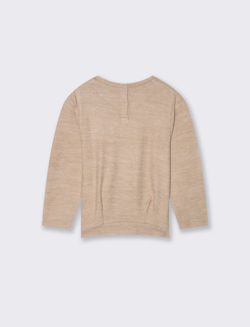Maglia con paillettes - Beige