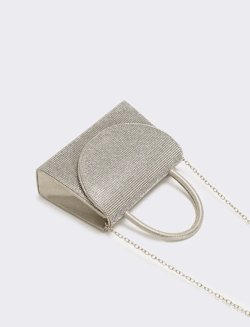 Borsa party donna con strass - Argento