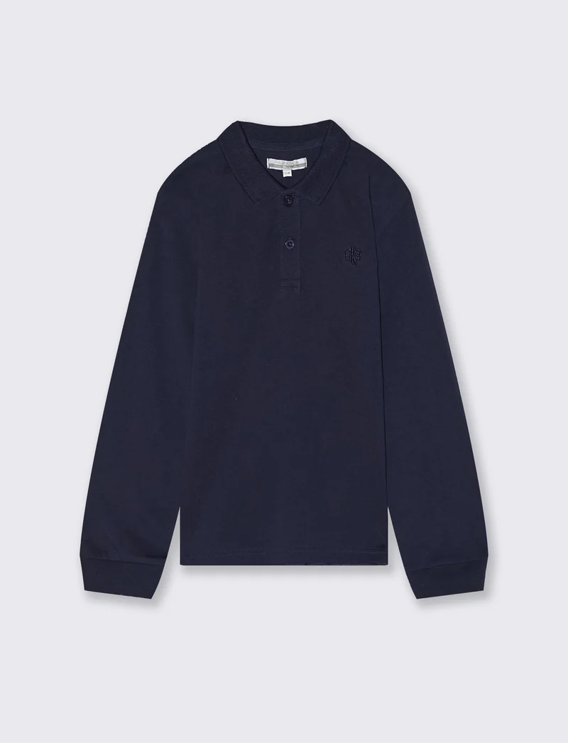 MAGLIA CON COLLETTO - Blu