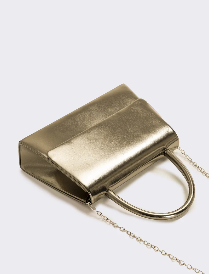 Borsa donna con manico rigido party - Oro