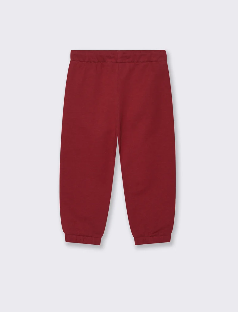 Jogger basico con stampa - Bordeaux