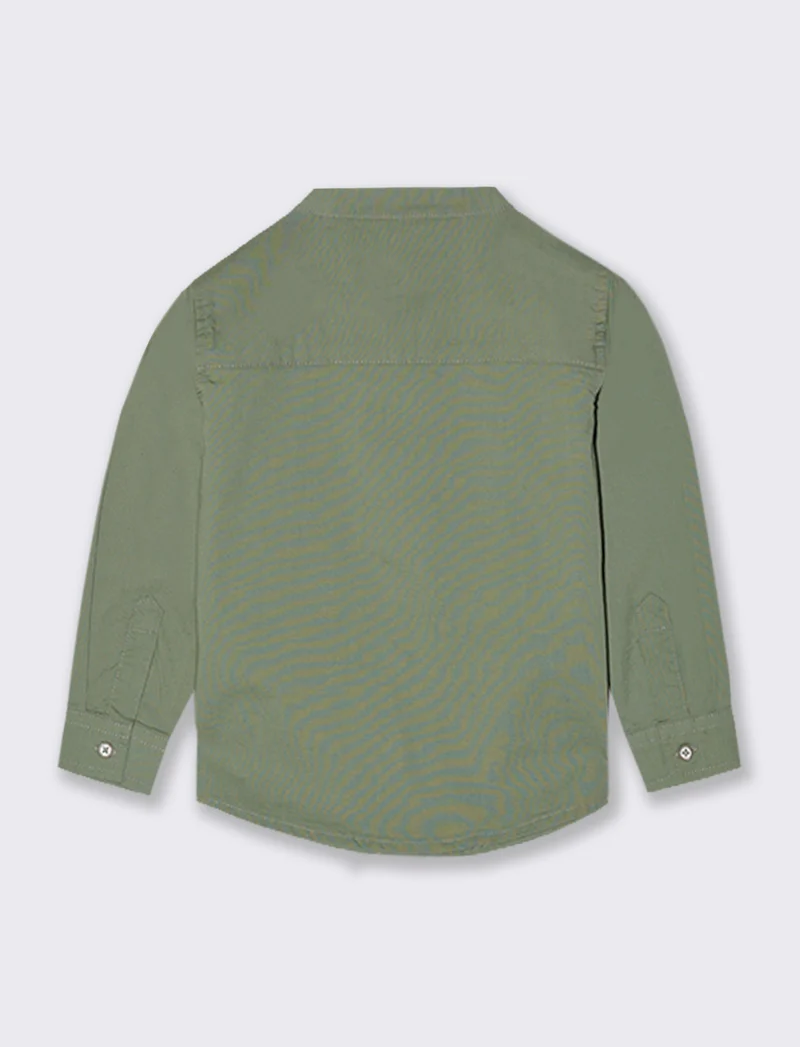Camicia con taglio e tasca - Verde salvia