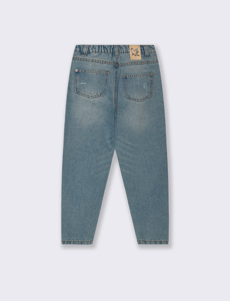 Jeans 5 tasche da bambina. - Denim