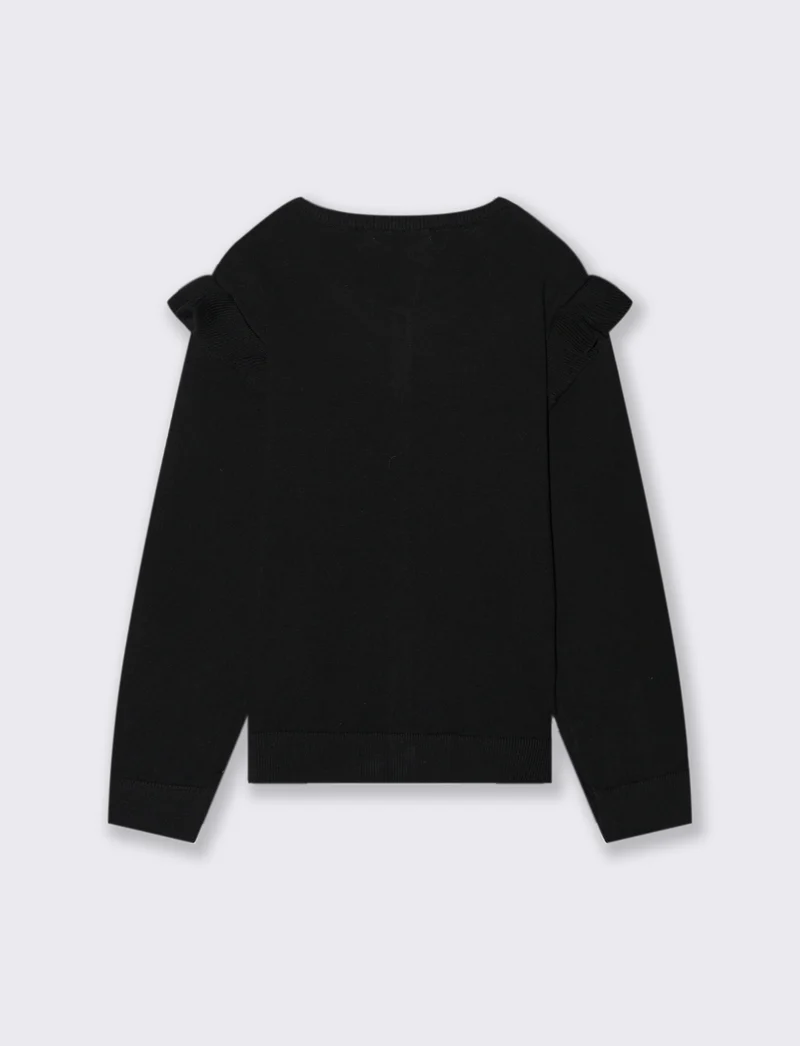 Cardigan da bambina - Nero