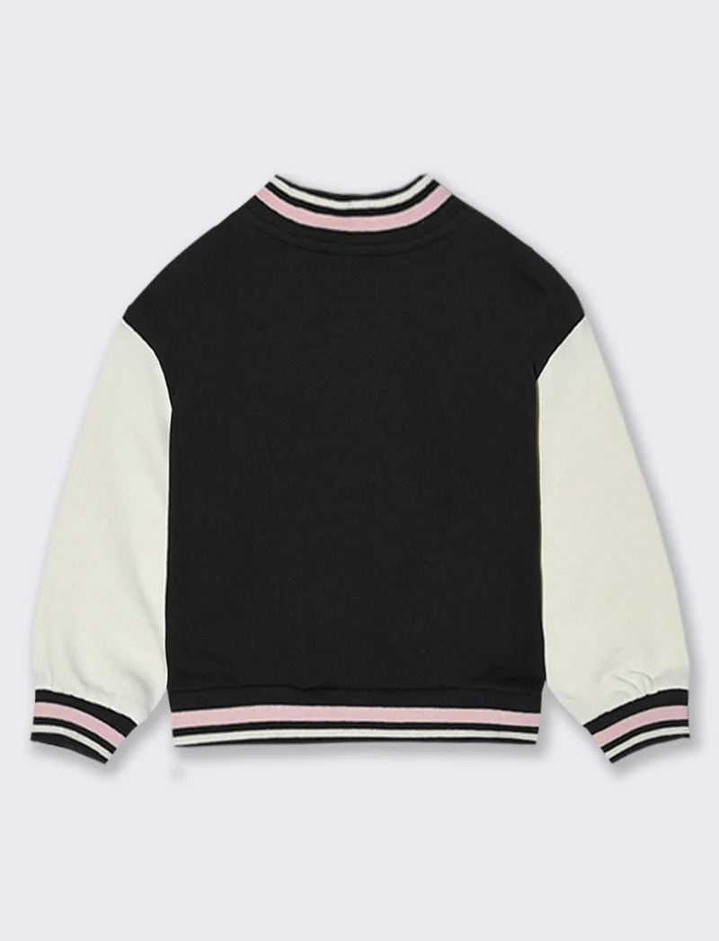 Giacca stile college - Nero