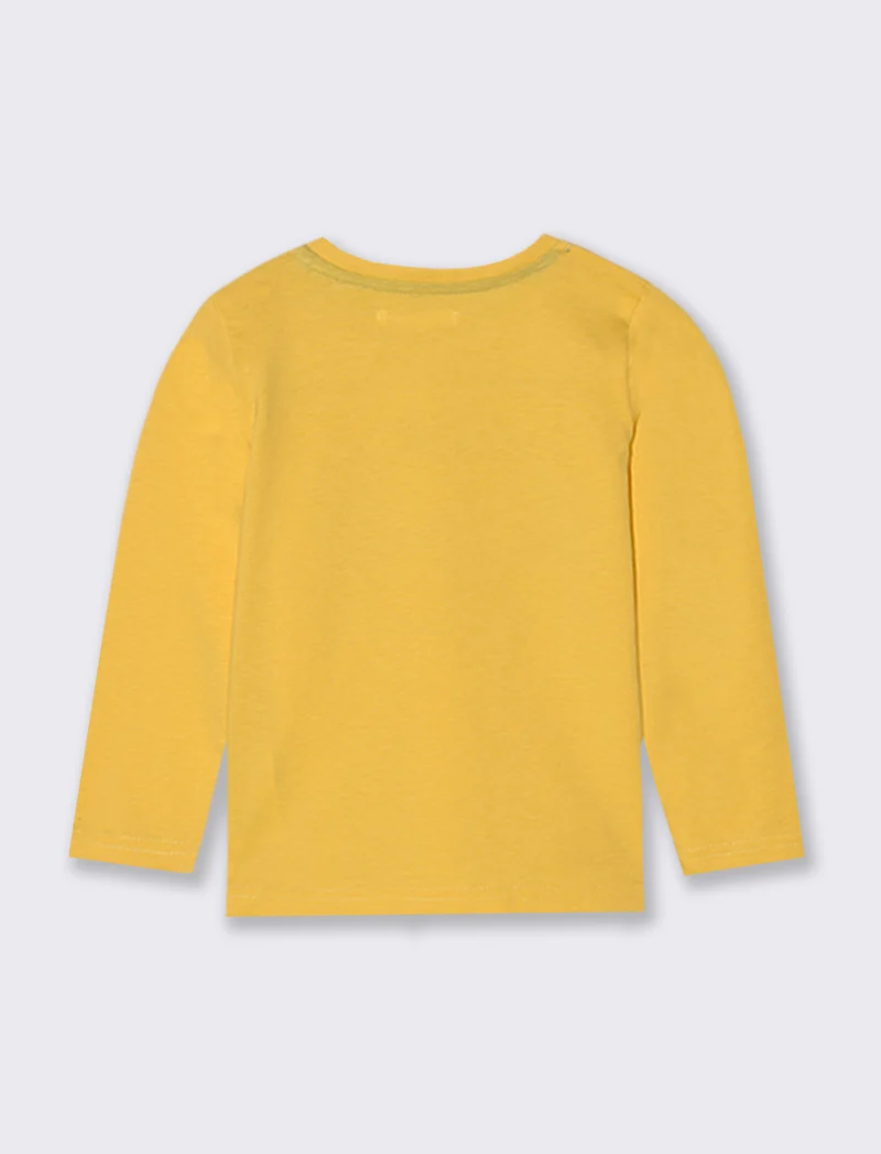 T shirt con stampa sportiva - Giallo