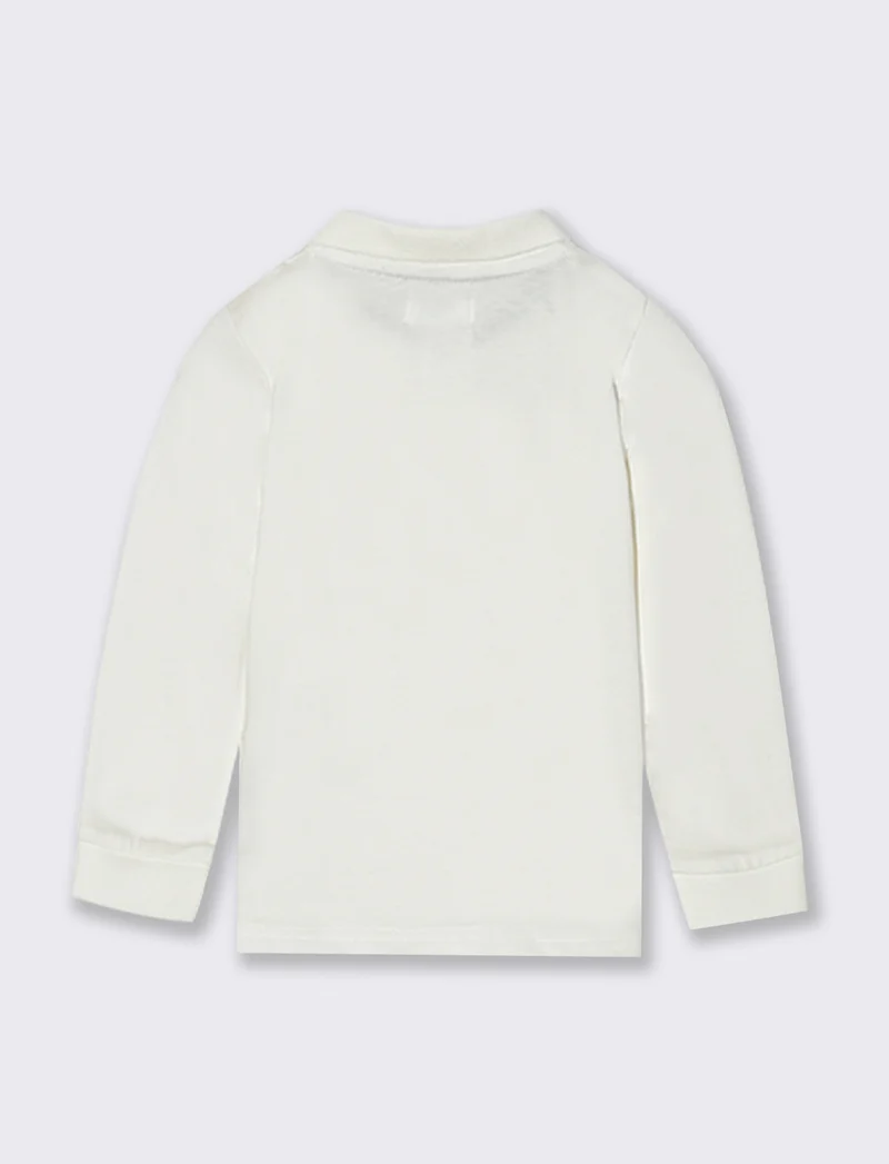 Polo da neonato - Bianco latte