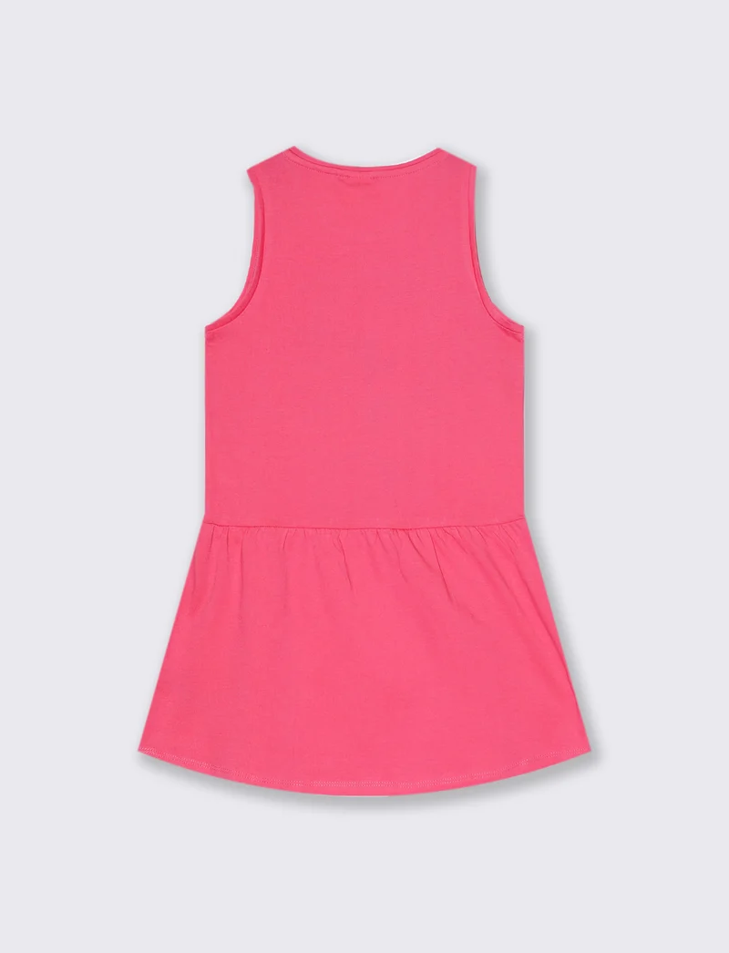 Vestito stampato Disney Minnie da bambina - Rosa
