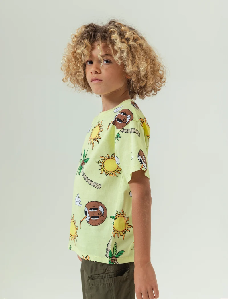 T-shirt in cotone da bambino - Verde