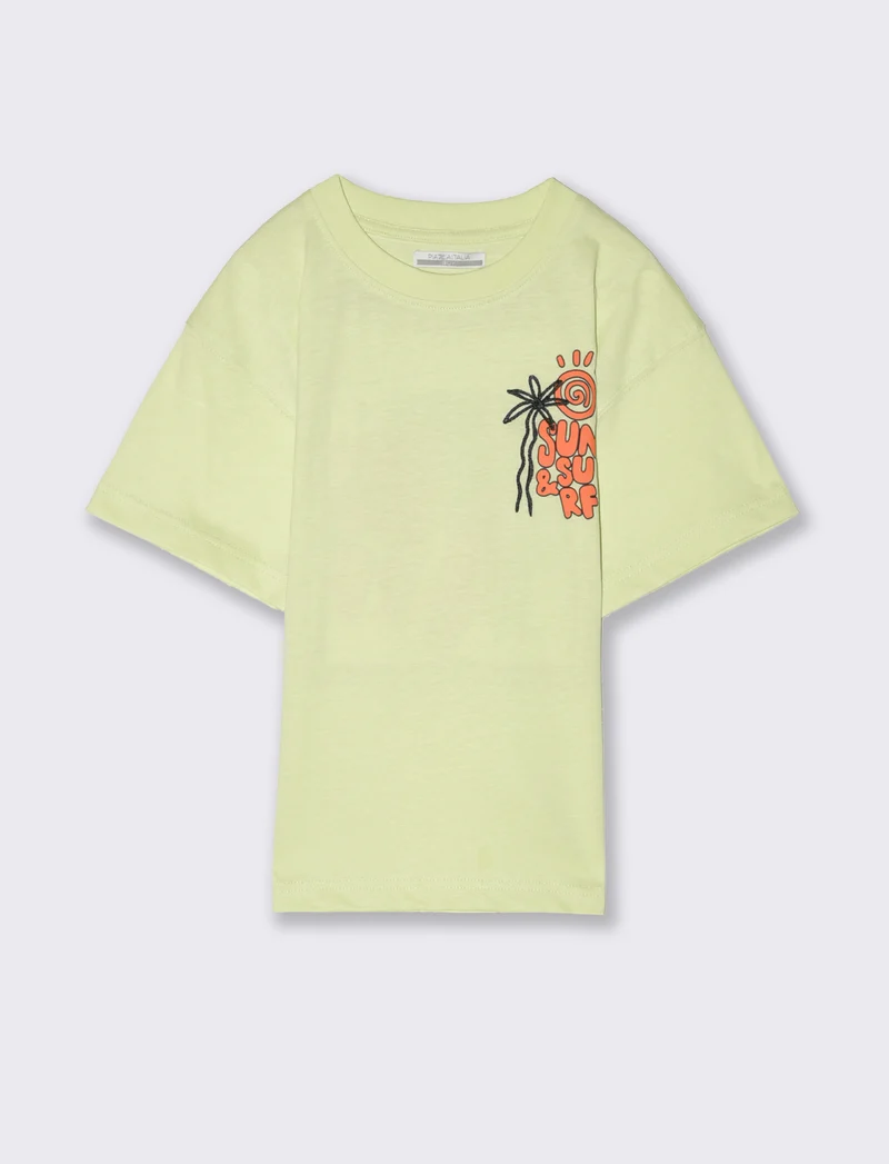 T-shirt patch gommati da bambino - Giallo