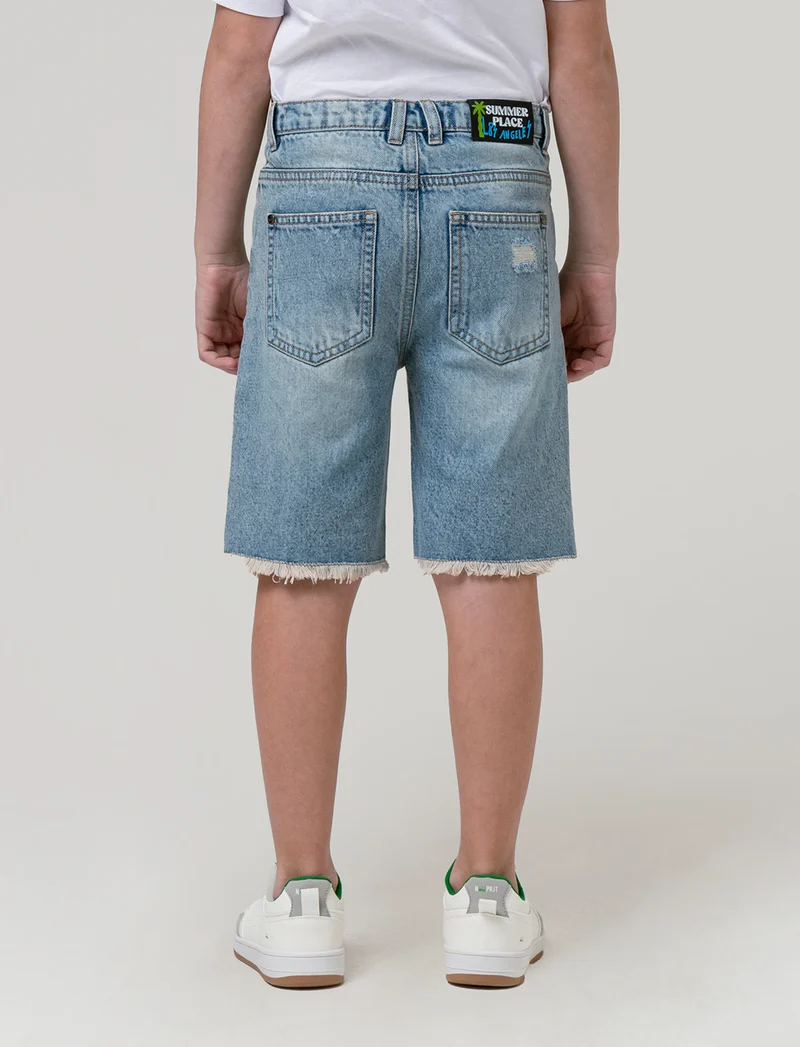 Bermuda denim colorato da bambino - Denim