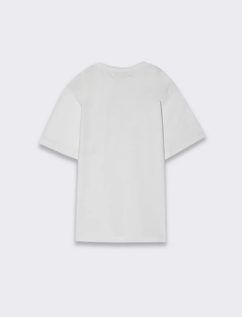 T-shirt jersey fiammato da bambino - Bianco