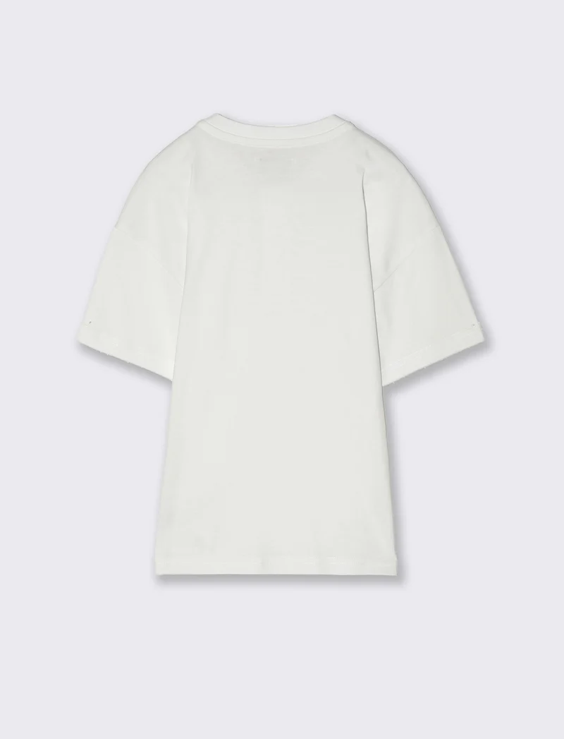 Maglietta serafino da bambino - Bianco