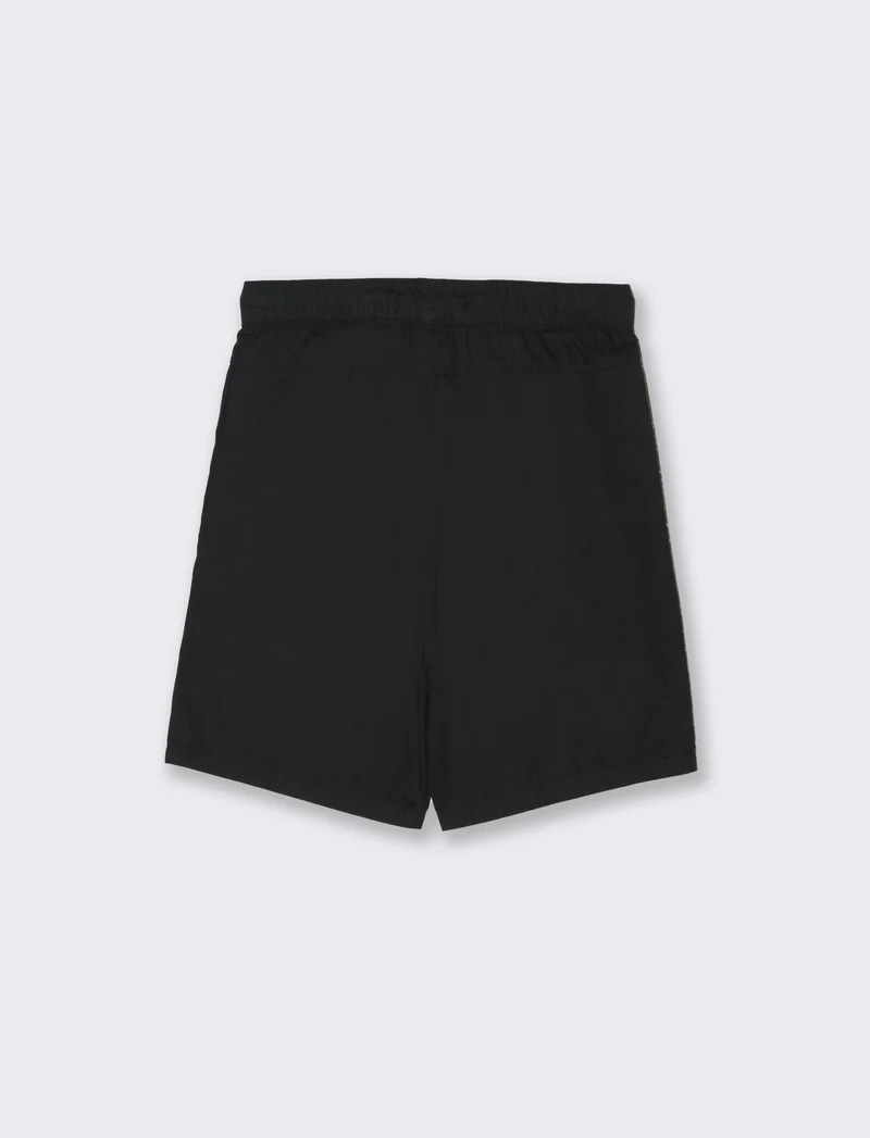 Bermuda in cotone tinta unita da bambino - Nero