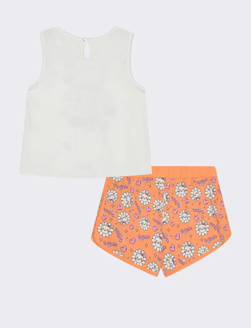 Completo canotta e shorts da neonata - Bianco