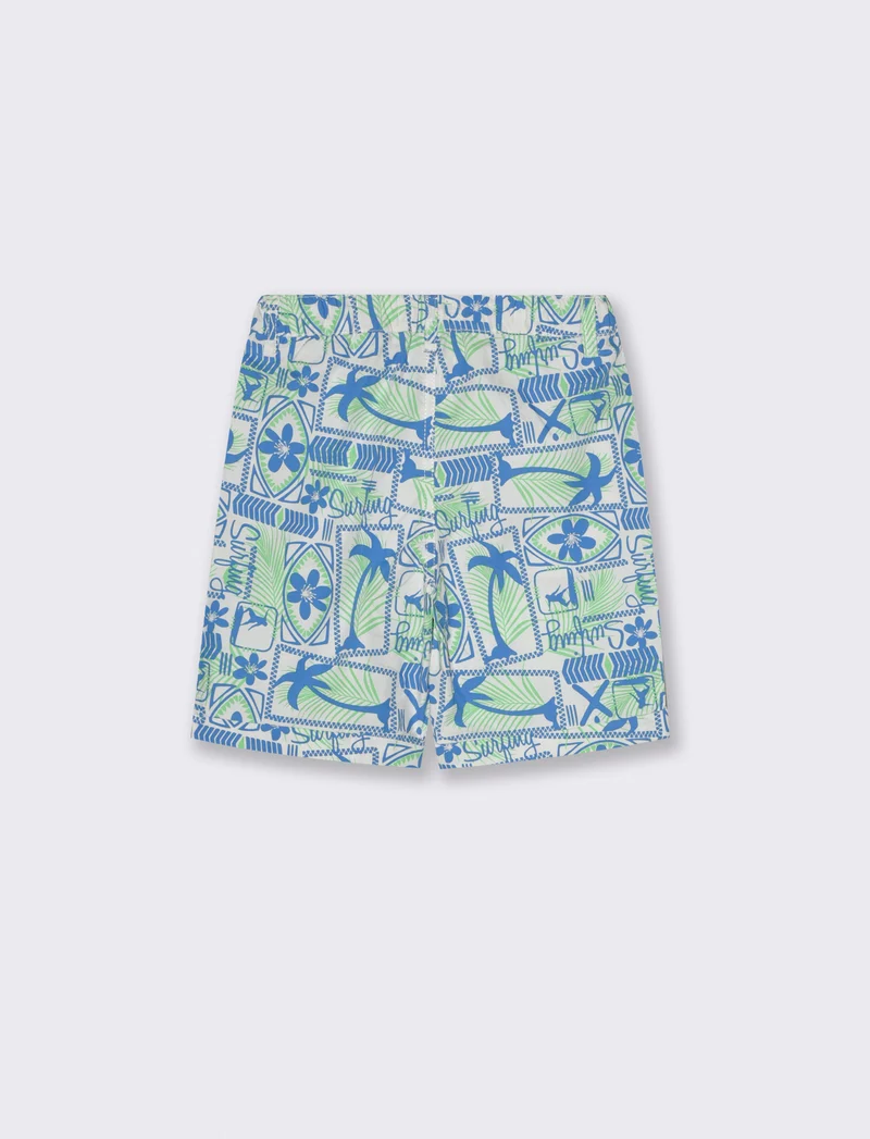 Short stampato da bambino - Bianco