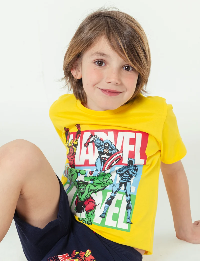 T-shirt in cotone Marvel da bambino - Giallo