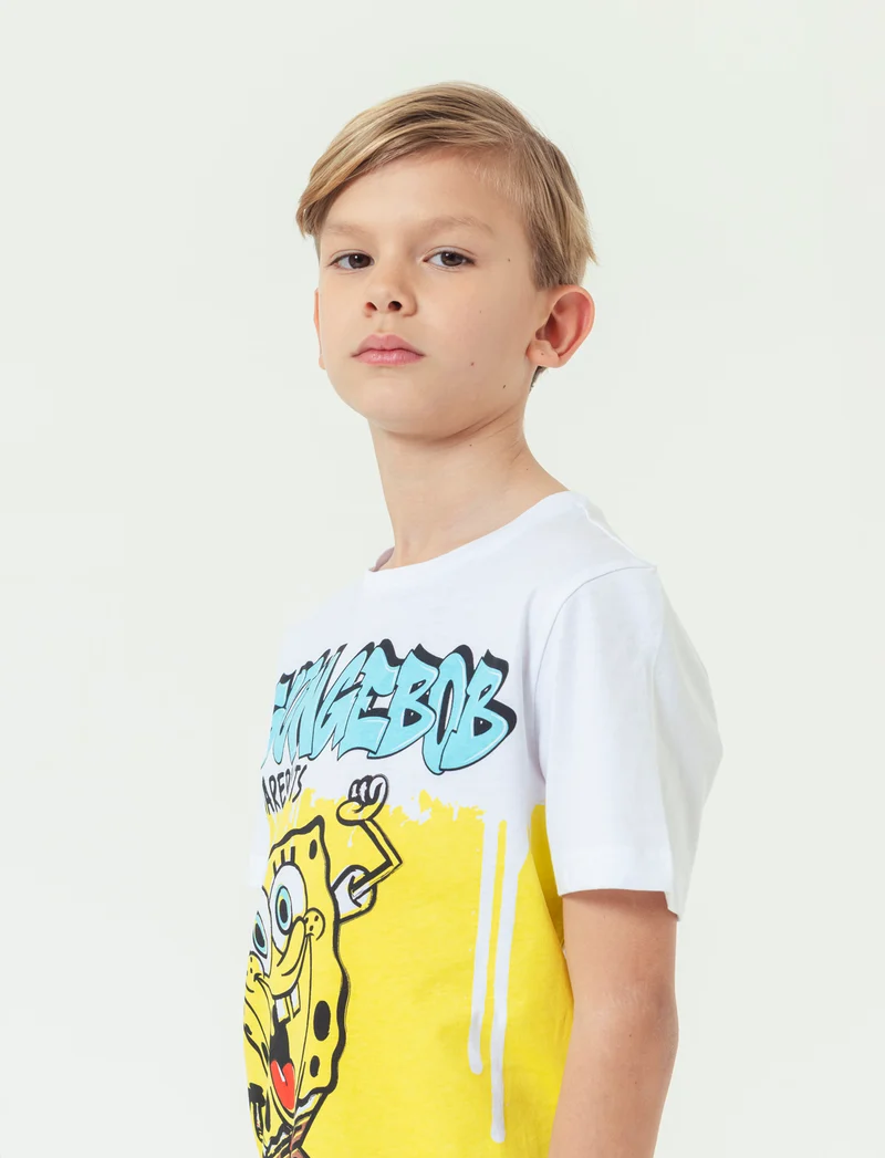 Maglietta Spongebob da bambino - Bianco