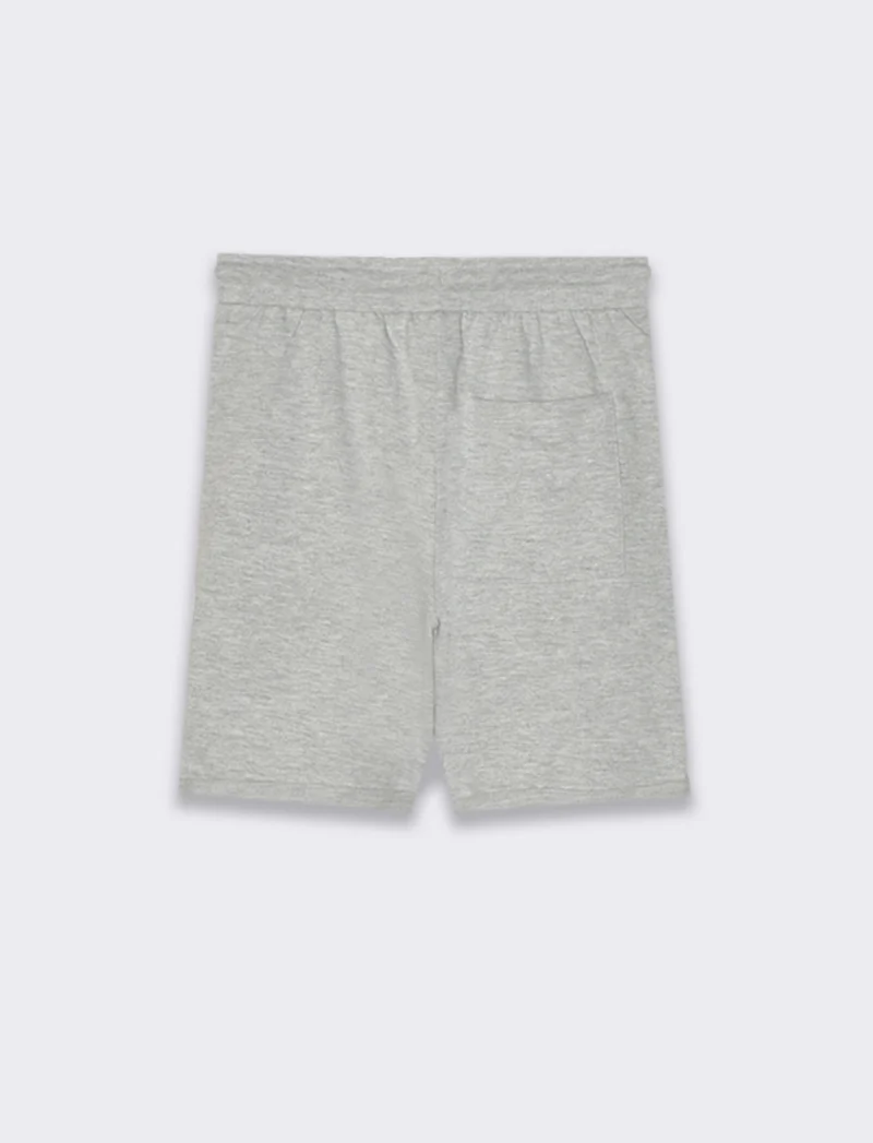 Bermuda in felpa con personaggi da bambino - Grigio mel.
