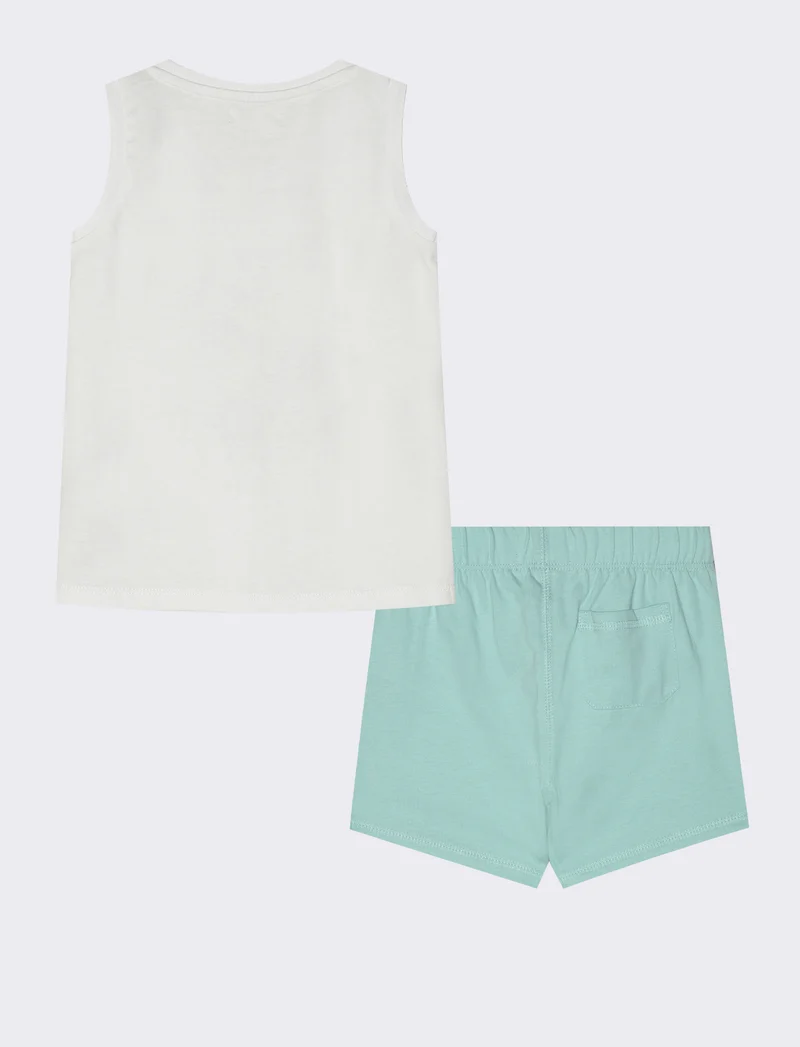 Completo canotta e shorts da neonato - Bianco