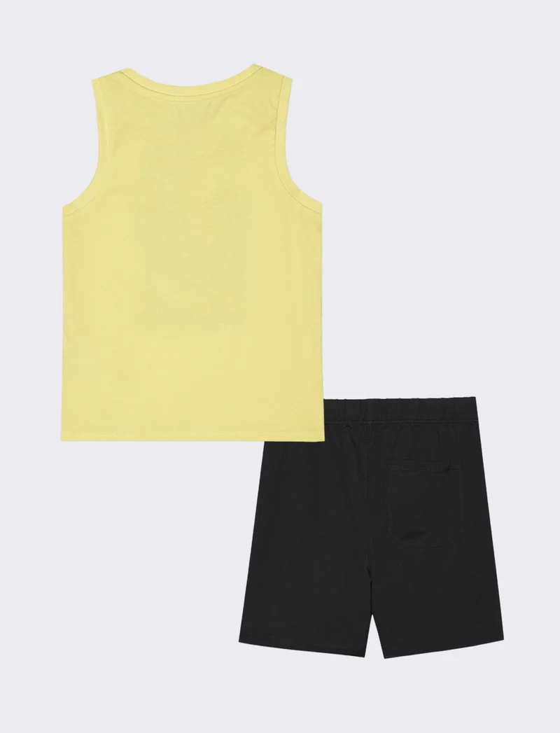 Set due pezzi con canotta da bambino - Giallo limone