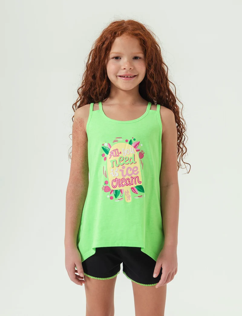 Set due pezzi bambina - Verde