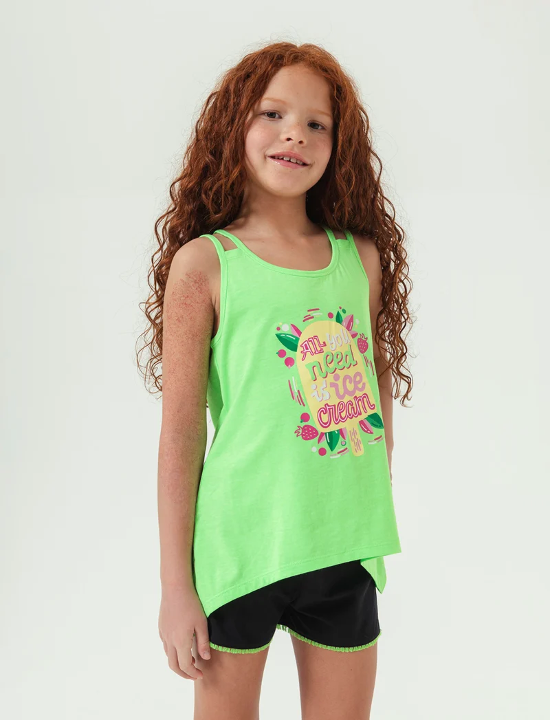 Set due pezzi bambina - Verde