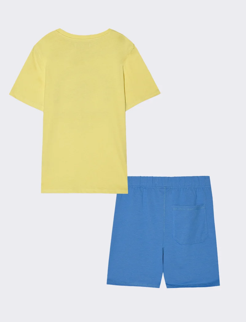Set due pezzi mezza manica bambino - Giallo limone