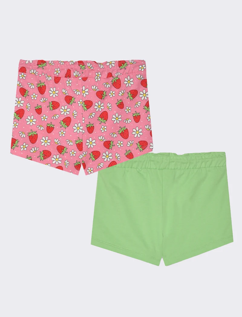 Short in felpa 2 pack da bambina - Verde mela