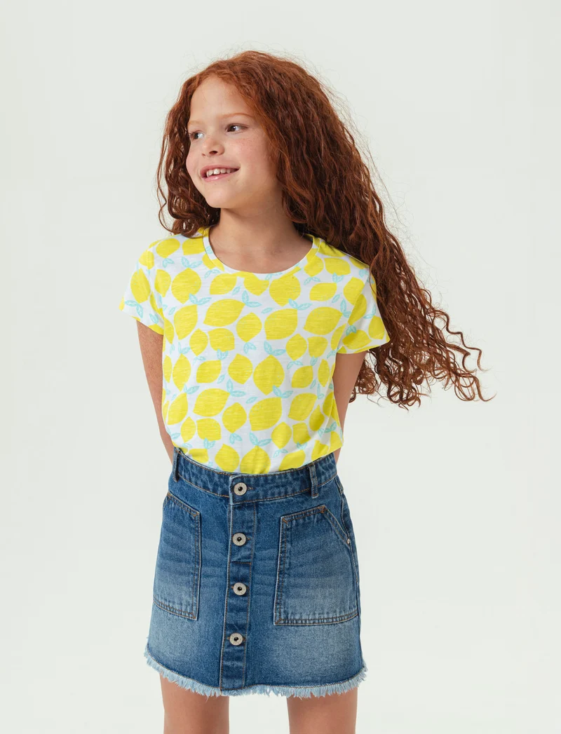 T-shirt mezza manica 2 pack da bambina - Verde acqua
