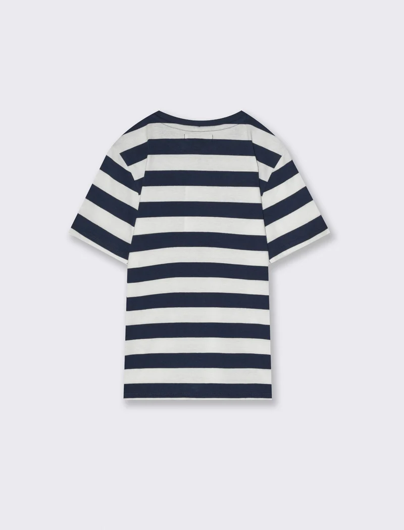 T-shirt rigata da bambino - Blu