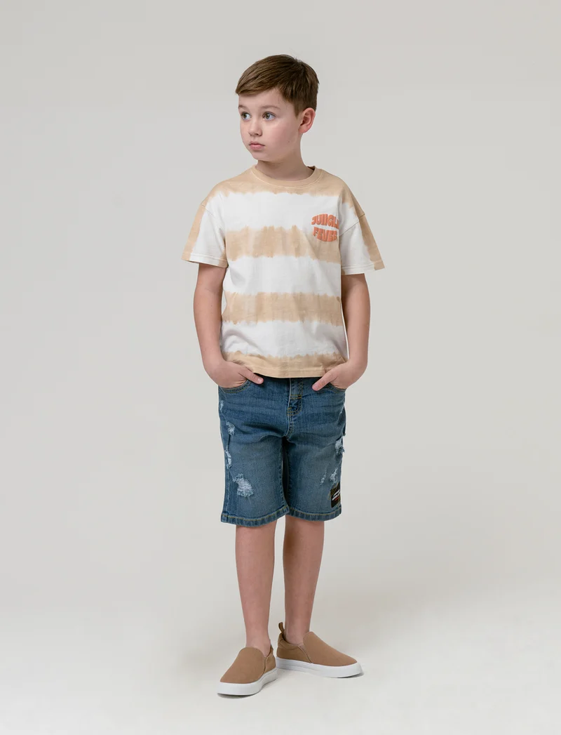 T-shirt tye dye da bambino - Beige