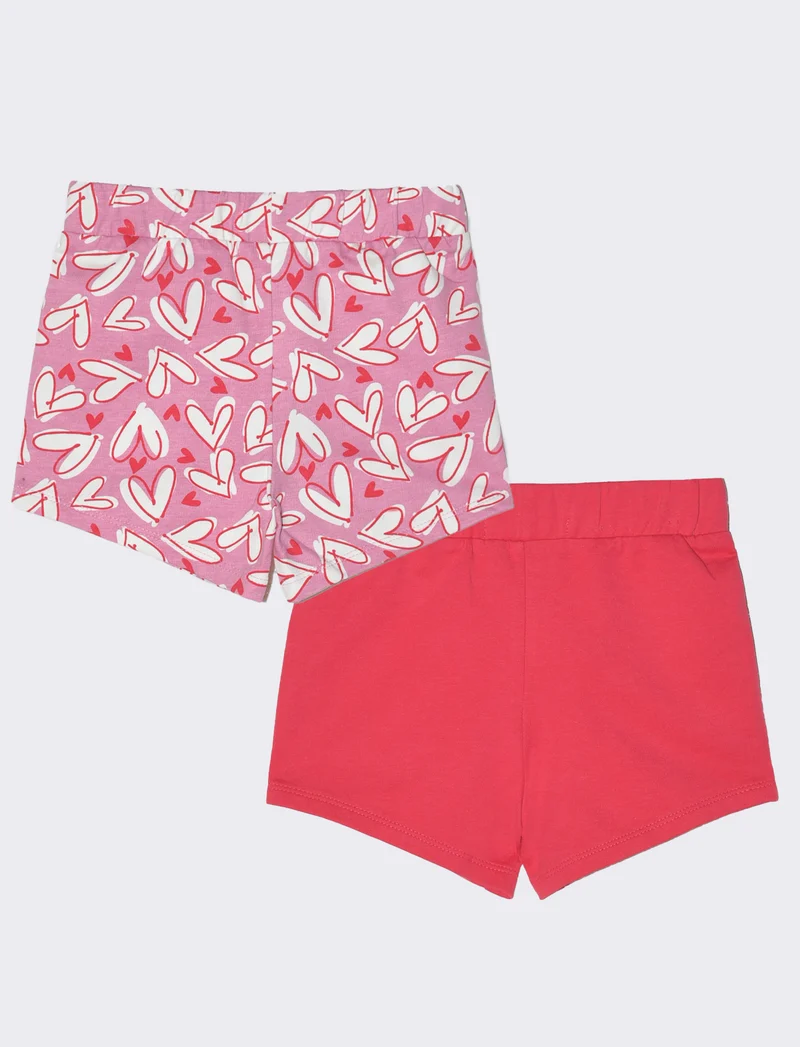 Shorts bipack da neonata - Fuxia