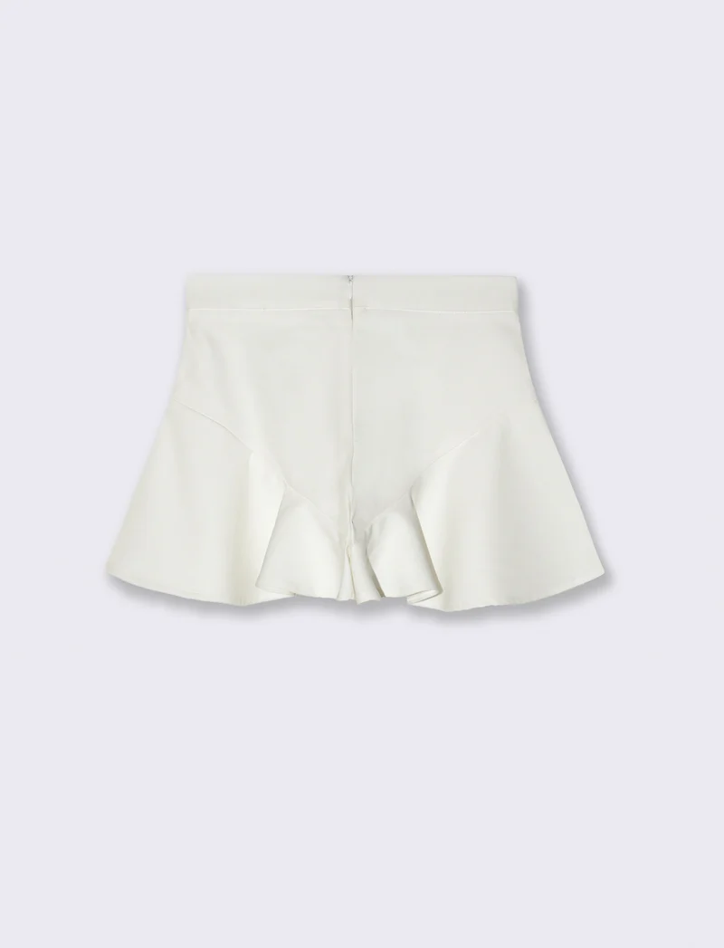 Short svasato da bambina - Bianco latte