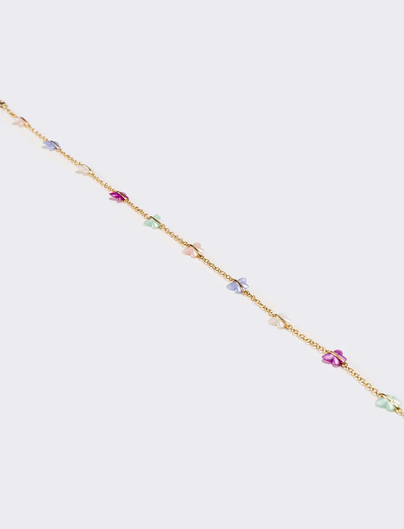 Collana donna con farfalle - Oro