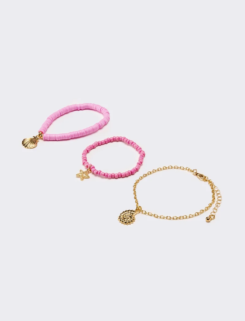 Bracciale donna con soggetti mare - Fuxia